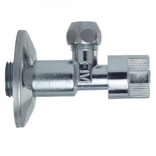 Кран шаровой 1/2"х10 цанга (3/8" НР) угловой FIV