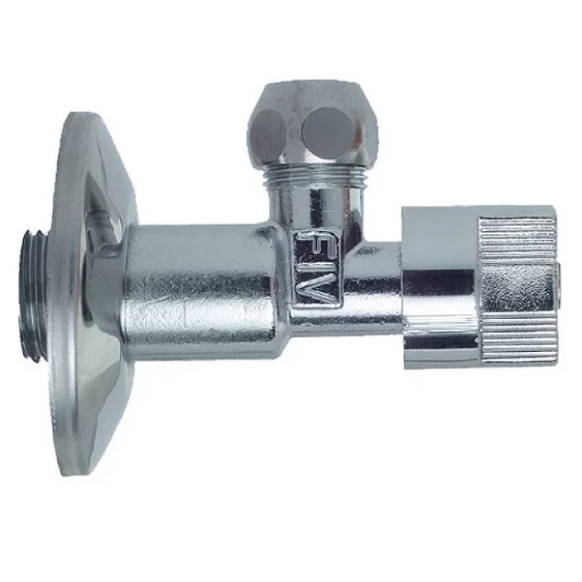 Кран шаровой 1/2"х10 цанга (3/8" НР) угловой FIV