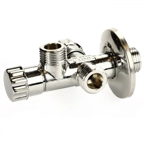 Кран угловой двойной 1/2"х1/2" General Fittings