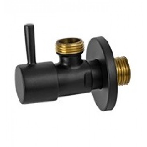Кран шаровой (черный) "MINIMAL" 1/2"х1/2" Remer 128 L