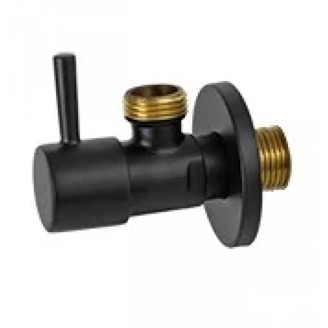 Кран шаровой (черный) "MINIMAL" 1/2"х1/2" Remer 128 L