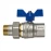 Кран шаровой с американкой 1/2" (син.) F.I.V. Evolution