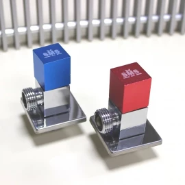 Краны шаровые угловые 1/2"х 1/2" (квадрат. ручки) SMS 