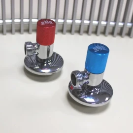 Краны шаровые угловые 1/2"х 1/2" (круг. ручки) SMS 