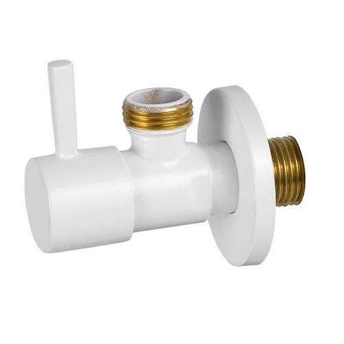 Кран шаровой (белый) "MINIMAL" 1/2"х1/2" Remer 128 L
