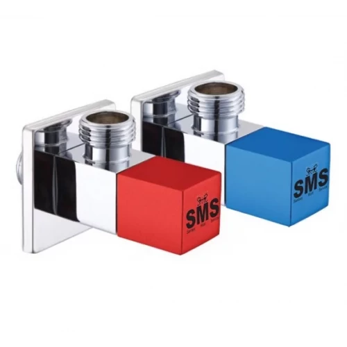 Краны шаровые угловые 1/2"х 1/2" (квадрат. ручки) SMS 