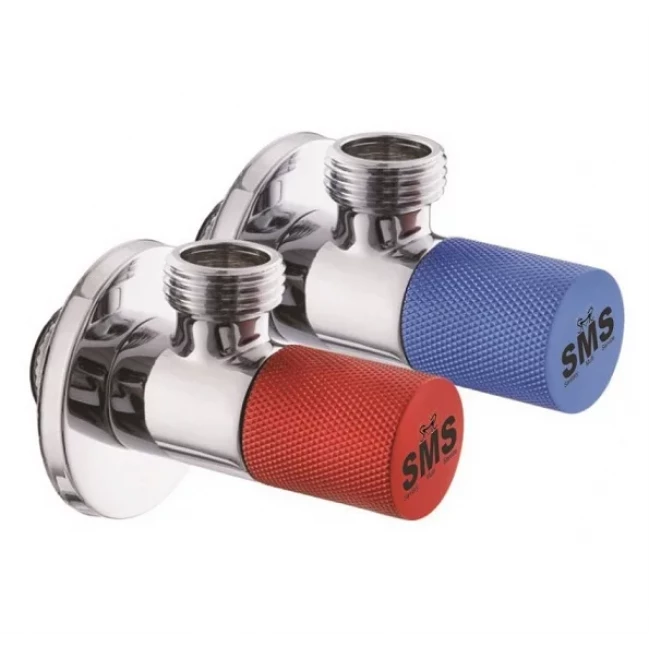 Краны шаровые угловые 1/2"х 1/2" (круг. ручки) SMS 