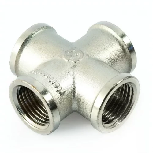 Крестовина латунная 1/2" никель General Fittings