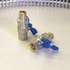 Кран шаровой с американкой 3/4" (син.) F.I.V. Evolution