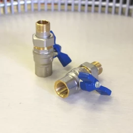 Кран шаровой с американкой 1/2" (син.) F.I.V. Evolution