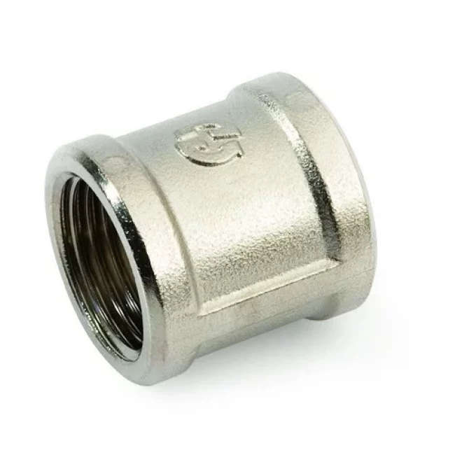 Муфта латунная никель 1/2" General Fittings