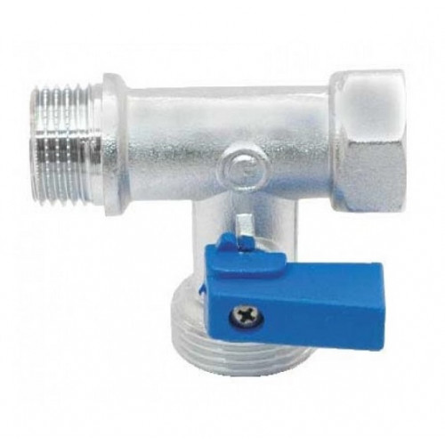 Кран шаровой 3-х проходной 1/2"х3/4"х1/2" Fornara