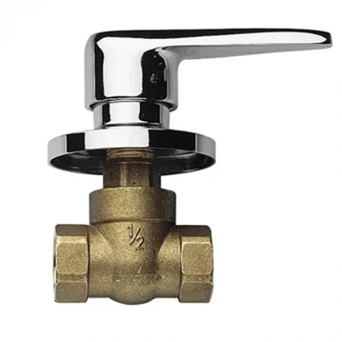 Кран шаровой под штукатурку хром 1/2" Remer 3512 EX