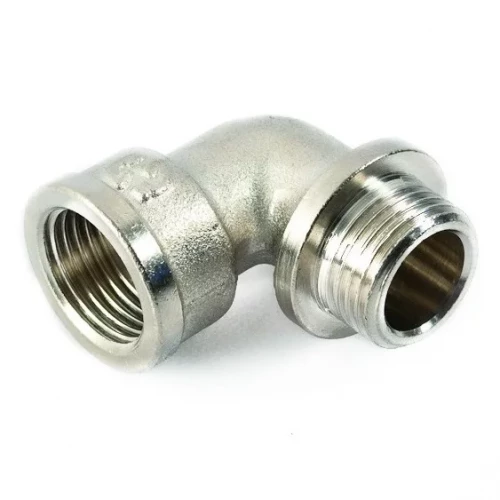 Уголок латунный г/ш 1/4" с ограничителем General Fittings