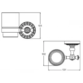 Стакан одинарный настенный Zorg 03Br