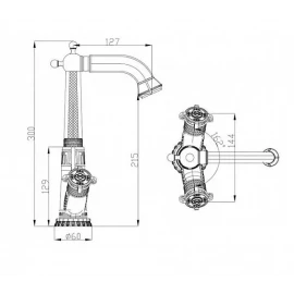 Смеситель для раковины A1005 U-BR Zorg