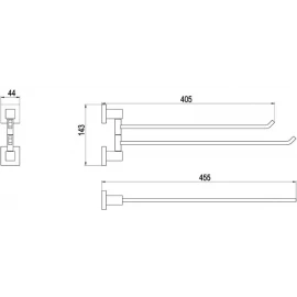 Полотенцедержатель поворотный Timo Selene 10059