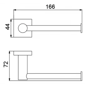 Бумагодержатель без крышки (черный) Timo Selene 12035/03