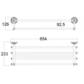 Полка для полотенец 14 Br Zorg