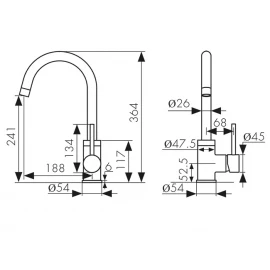 Смеситель для кухни Kaiser 26633 Merkur