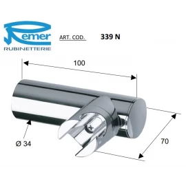 Настенный кронштейн для душевой лейки (пластик) Remer 339 N