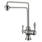 Смеситель кухонный 2 в 1 под фильтр (сталь) 345 Steel Zorg