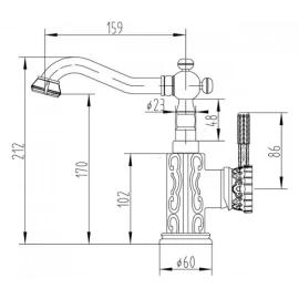 Смеситель для раковины A114 U SL Zorg