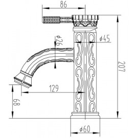 Смеситель для раковины A115 U SL Zorg