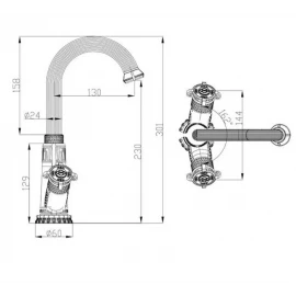Смеситель для раковины A1004 U-BR Zorg