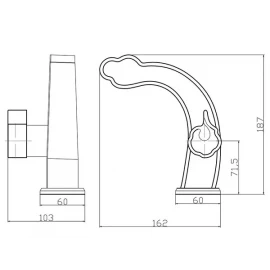 Смеситель для раковины A10129 U-BR Zorg