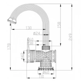 Смеситель для раковины A411 U-BR Zorg