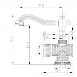 Смеситель для раковины A413 U-BR Zorg