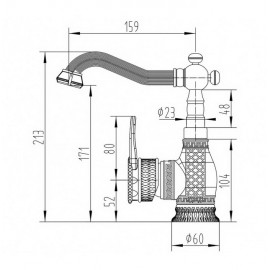 Смеситель для раковины A415 U-BR Zorg