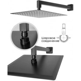 Душевая система GB5089BL-3 (черная) Grocenberg