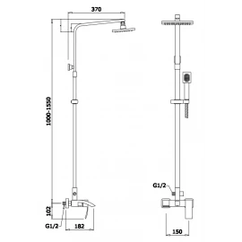 Душевая система Ganzer 44062