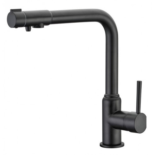 Смеситель для кухни 2 в 1 черный матовый Kaiser Teka 13044-9