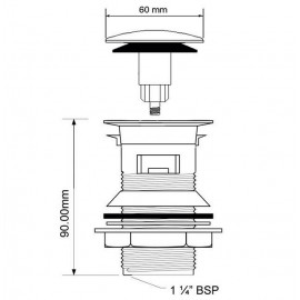 Донный клапан с переливом CW60-AB McAlpine