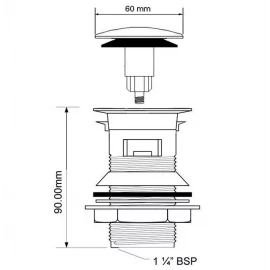 Донный клапан с переливом CW60-AB McAlpine