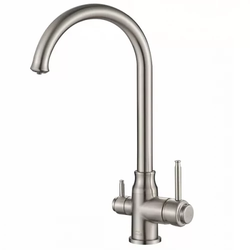 Смеситель 2 в 1 под фильтр (сатин) SH763 Satin STEEL HAMMER