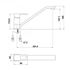 Смеситель для кухонной мойки Sahara 2203N Timo