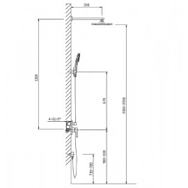 Душевая система встраиваемая Timo Hette SX-1029 00 SM412 