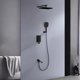 Душевая система (черная) Ganzer Kvadro 05165-C