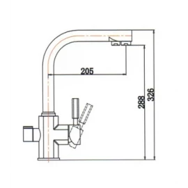 Смеситель для кухни под фильтр (серебро) Kaiser Decor 40144-5