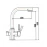 Смеситель для кухни 2 в 1 под фильтр (хром) Kaiser Decor 40144