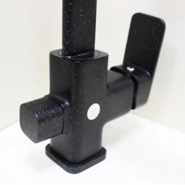 Смеситель для кухни 2 в 1 (черный) Ganzer 12025C