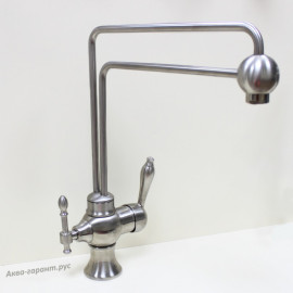 Смеситель кухонный 2 в 1 под фильтр (сталь) 345 Steel Zorg
