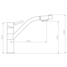 Смеситель кухонный 2 в 1 под фильтр (бронза) 401 KF Br Zorg 