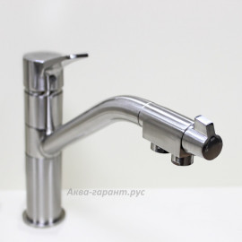 Смеситель кухонный 2 в 1 под фильтр (никель) 401 KF NK Zorg 