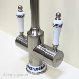 Смеситель кухонный 2 в 1 под фильтр (сталь) 344 St Zorg