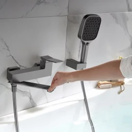 Смеситель для ванны Ganzer Kvadro (графит) 05132Q